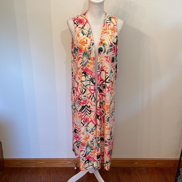 NWT LulaRoe Joy Longline Sleeveless Lightweight Vest Cardigan - Picture 11 of 11